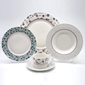 Dotted ceramic soup plate